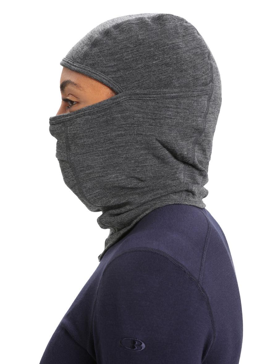 Opaski Icebreaker Unisex Merino Apex Balaclava Damskie Czarne Szare | PL 1481JPQJ